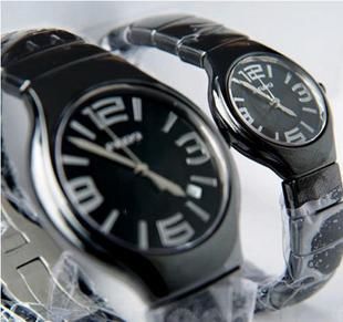 Replica Rado Black Ceramic With White Arabic Special Men's watch